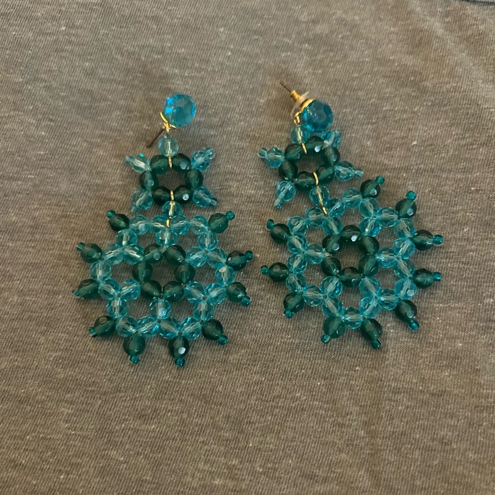 J Crew Beaded Statement Earrings